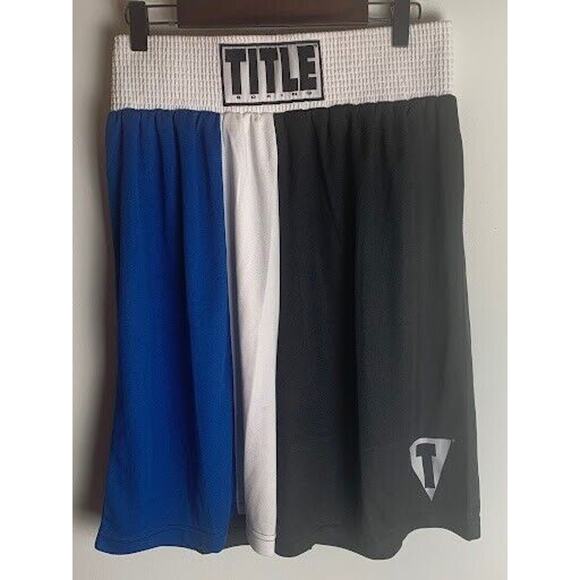 Title Boxing Trunks Shorts Mens Large Gym‎ Training Kickboxing MMA Fight Sports - Picture 1 of 7
